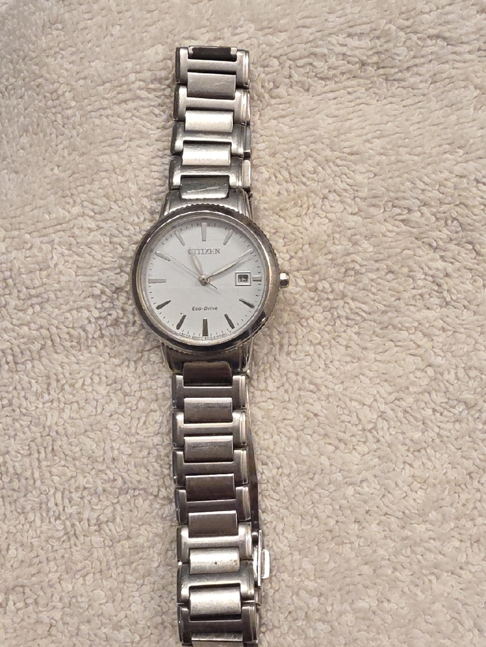 Citizen Silver Stainless Steel Women’s Watch with White Dial